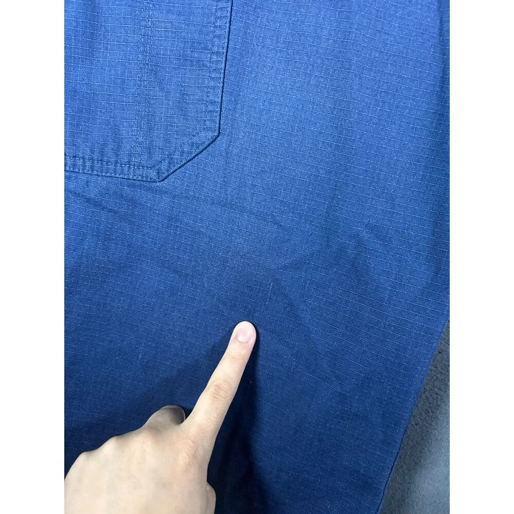 Vintage Carhartt Ripstop Cargo Pants Blue Workwear Scrub Utility Straight Leg